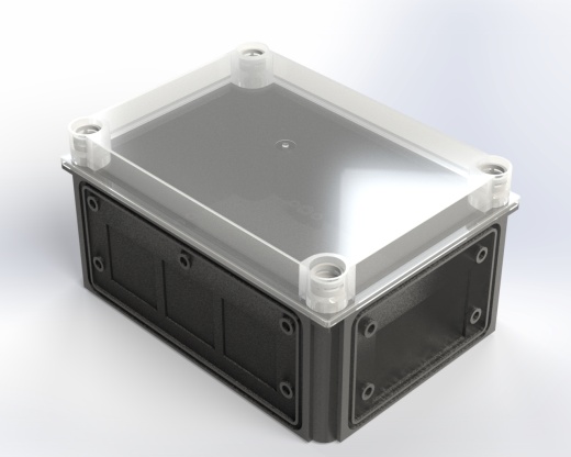 用于电气元件的带透明盖的塑料盒BA-3 PC IP-65缩略图